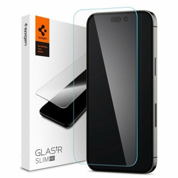 Протектор от закалено стъкло /Tempered Glass/ за Apple iPhone 14 Pro Max, Spigen Tr Slim, прозрачен | JAR Computers Spigen Glass.Tr Slim за Apple iPhone 14 Pro Max