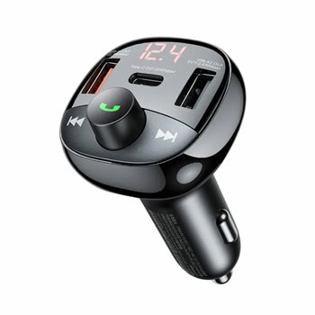 FM трансмитер Remax Lodi RCC331, Bluetooth, 2x USB-A, 1x USB-C, слот за microSD карта, черен | JAR Computers Remax Lodi RCC331 40339
