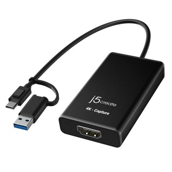 Кепчър j5create JVA11, 2160p@30FPS, HDMI, USB-A, USB-C, външен | JAR Computers j5create JVA11