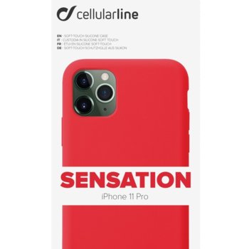 Cellular Line Sensation за iPhone 11 Pro, Червен