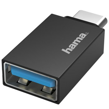 Адаптер Hama, от OTG USB-C мъжко-USB 3.2 Gen 1 към USB A (ж), Черен | JAR Computers Hama 200311