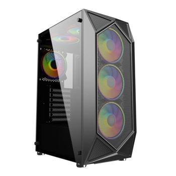 Кутия PowerCase 200-G01-M, ATX /mATX/ITX, 1x USB 3.0, прозорец, черна, без захранване | JAR Computers PowerCase 200-G01-M