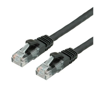 Пач кабел, Roline, UTP, Cat.5e, AWG 24, 0.5, черен | JAR Computers Roline UTP Cat.5e AWG 24 0.5m 21.15.0525