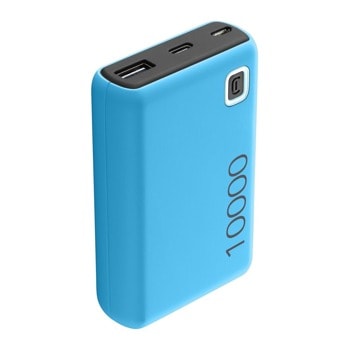 Външна батерия/power bank/ Cellularline ESSENCE 10000, 10000 mAh, 12W, Micro USB, USB-A, USB-C, синя | JAR Computers Cellularline PBESSENCE10000P 8876