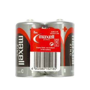 Батерии цинкови Maxell R14(C), 1.5V, 2 бр. | JAR Computers Батерии манганови Maxell R14(C), 1.5V, 2 бр.