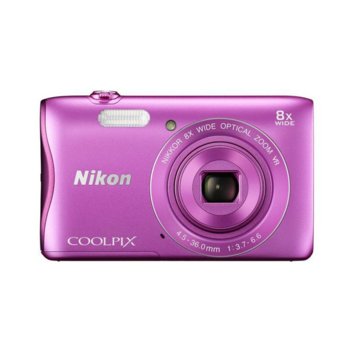 Nikon CoolPix S3700 (розов) LINEART+ 8GB SD