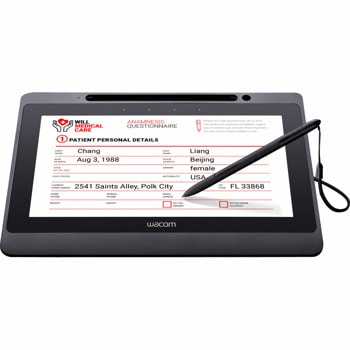 Графичен таблет Wacom DTU-1141B, за подписи, 10.1" LCD цветен дисплей, 1024 нива на натиск, USB | JAR Computers Wacom DTU-1141B