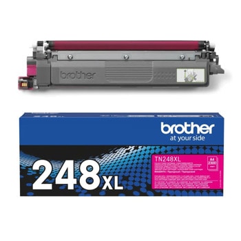 Тонер касета за Brother HL L8230CDW/L8240CDW/L3220CW, MFC L3760CDW/L8340CDW/L8390CDW, DCP L3560CDW - Magenta - TN-248XLM - Brother - Оригинална, Заб.: 2300 брой копия | JAR Computers Тонер касета Brother TN-248XLM