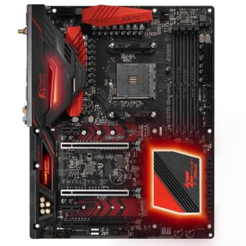 Дънна платка ASRock Fatal1ty X370 Professional Gaming, X370, AM4, DDR4, PCI-E(SLI&CFX), 2x LAN1000, Wi-Fi 02.11ac, 10x SATA 6Gb/s, 1x Ultra M.2, 1x M.2 Socket, 1x USB 3.1 (Type-C), ATX | JAR Computers ASRock Fatal1ty X370 Professional Gaming