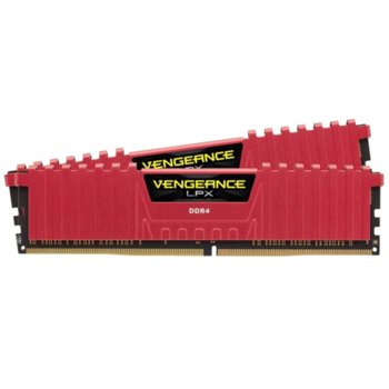 Памет 16GB (2x8GB) DDR4 3600MT/s, Corsair Vengeance LPX CMK16GX4M2B3600C18R, 1.2V (червена) | JAR Computers Corsair 16G 2x8GB DDR4 3600MHz CMK16GX4M2B3600C18R