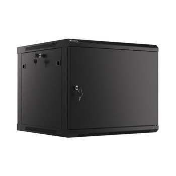 Комуникационен шкаф Lanberg WF01-6609-00B, 19", 9U, 51.2 x 60 x 60 cm, товароносимост до 60кг, черен | JAR Computers Lanberg WF01-6609-00B
