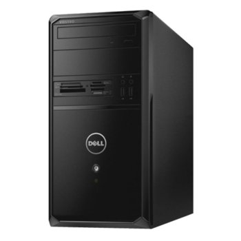 Настолен компютър Dell Vostro 3900 MT (GBEARMT1605_102_WIN_T5D-02826), в пакет с MS Office Home and Business 2016, дву-ядрен Haswell Intel Core i3-4170 3.7GHz, 4GB DDR3 RAM, 500GB 7200rpm, 2 USB 3.0, клавиатура и мишка, Windows 7/10 Pro | JAR Computers Dell Vostro 3900 MT GBEARMT1605_102_WIN_T5D-02826