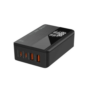 Зарядно устройство LDNIO A4809C, от контакт към 2x USB C(ж), 2x USB A(ж), 20V/5A, черно, 100W, QC 3.0 | JAR Computers LDNIO A4809C