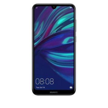 Huawei Y7 2019 Midnight Black + Silicon Protective