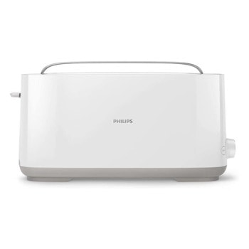 Тостер Philips Long Slot Toaster White (HD2590/00), 8 степени, 2 отделения, автоматично изключване, функция за размразяване, 1030 W, бял | JAR Computers Philips Long Slot Toaster White HD2590/00