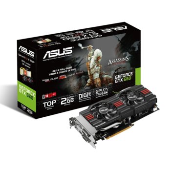 Видео карта GF GTX 660, 2GB Asus GTX660-DC2TG-2GD5, PCI-E 3.0, DDR5, 192bit, HDMI, DisplayPort, 2xDVI | JAR Computers GF GTX 660