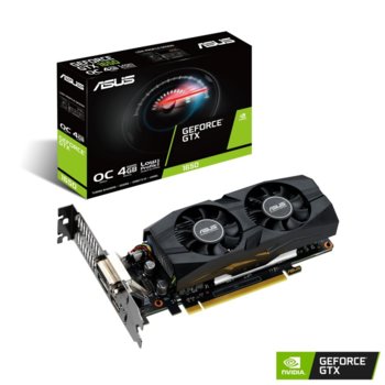 Видео карта Nvidia GeForce GTX 1650, 4GB, Asus Low Profile OC Edition, PCI-E 3.0, GDDR5, 128bit, DisplayPort, HDMI, DVI-D | JAR Computers Asus GTX1650-O4G-LP-BRK
