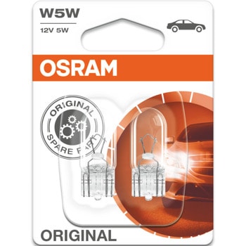 Автомобилна крушка Osram 2825, 5W, 50lm, W5W, W2.1x9.5d, халогенна, 2 броя в опаковка | JAR Computers Osram 2825 5W 50lm 2825