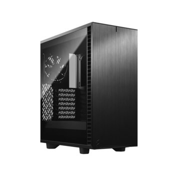 Кутия Fractal Design Define 7 Compact Black Solid, /ATX/mATX/mITX, USB 3.1 Gen 2 Type-C, 2 x USB 3.0, 2 x USB 2.0, черна, без захранване | JAR Computers FD DEFINE 7 COMPACT BLACK TG D