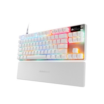 Клавиатура SteelSeries Apex Pro TKL Gen 3, механична, OmniPoint 3.0 Adjustable суичове, гейминг, RGB подсветка, US International подредба, бяла, USB | JAR Computers SteelSeries Apex Pro TKL Gen 3 White US Layout