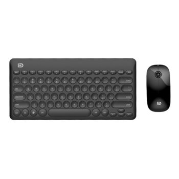 Комплект клавиатура и мишка Fude IK6620, безжични, оптична (1500dpi), USB, черни | JAR Computers Fude IK6620