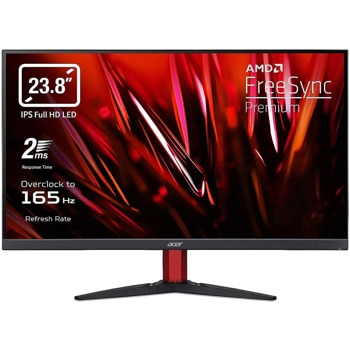 Монитор Acer Nitro KG242YPbmiipx (UM.QX2EE.P05), 23.8" (60.45 cm) IPS панел, 165 Hz (OC), Full HD, 2ms, 100,000,000:1, 250 cd/m2, DisplayPort, HDMI | JAR Computers Acer Nitro KG242YPbmiipx UM.QX2EE.P05