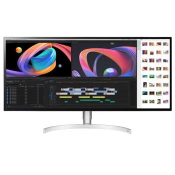 Монитор LG 34WK95UP-W, 34" (86.35cm), IPS панел, WUHD, 5ms, Mega Contrast, 450cd/m2, HDMI, Thunderbolt, DP, USB-C | JAR Computers Монитор LG 34WK95UP-W