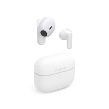 Слушалки Hama Freedom Light II, безжични, Bluetooth, микрофон, управление с гласови асистенти Google и Siri, до 5 часа време на работа, бели | JAR Computers Hama Freedom Light II White 221753