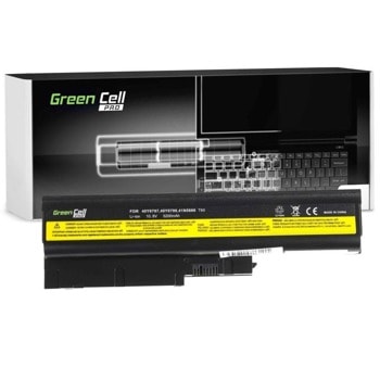 Батерия (заместител) за лаптоп Lenovo, съвместима с ThinkPad T60/T61/R60/R61, 6-cell, 10.8V, 5200 mAh | JAR Computers Green Cell LE01PRO