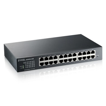 Суич Zyxel GS1915-24E, 24 порта, 1000 Mbps, 24x 10/100/1000 Mbps RJ45 | JAR Computers ZyXel GS1915-24E