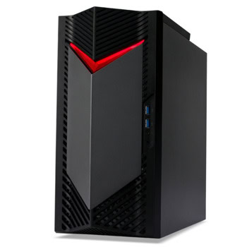 Настолен компютър Acer Nitro N50-130 (DG.E3QEX.006), осемядрен AMD Ryzen 5 7600 3.8/5.1GHz, NVIDIA GF RTX 4060 8GB, 32GB DDR5, 1TB SSD, 1x USB 3.2 Gen 2 Type-C, No OS | JAR Computers Acer Nitro N50-130 DG.E3QEX.006
