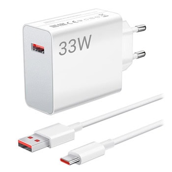 Зарядно устройство Xiaomi 33W Charging Combo (Type-A), от контакт към 1x USB A(ж), 33W, бяло | JAR Computers Xiaomi 33W Charging Combo (Type-A)