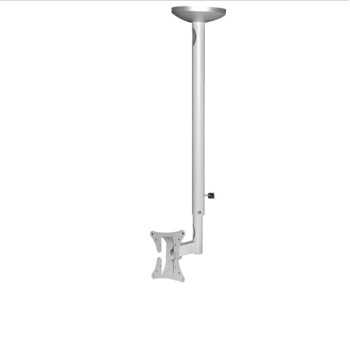 Стойка за телевизор NewStar FPMA-C050SILVER, за таван, за екрани от 10" до 30", VESA до 100 x 100, макс. тегло до 20кг., регулируема, сребриста | JAR Computers NewStar FPMA-C050SILVER