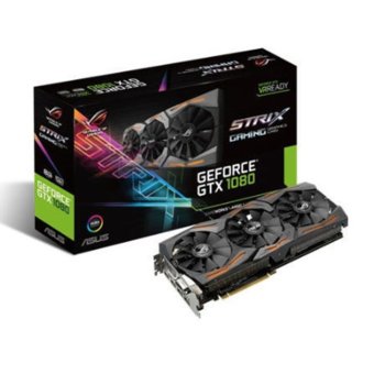 Видеокарта GeForce GTX 1080, 8GB, Asus ROG STRIX GTX1080 8G Gaming, PCI-E 3.0, GDDR5X, 256bit, DisplayPort, HDMI, DVI | JAR Computers Asus ROG STRIX GTX1080 8G Gamin (90YV09M1-M0NM00)
