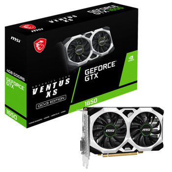 Видео карта Nvidia GF GTX 1650, 4GB, MSI D6 VENTUS XS OCV3, PCI-E 3.0, GDDR6, 128bit, DisplayPort, HDMI, DVI | JAR Computers MSI GTX1650 D6 VENTUS XS OCV3