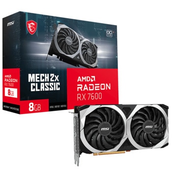 Видео карта AMD Radeon RX 7600, 8GB, MSI Mech 2X Classic, OC, PCI-E 4.0, GDDR6, 128-bit, DisplayPort, HDMI | JAR Computers MSI Radeon RX7600 Mech 2X Classic 8GB OC