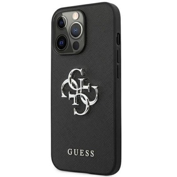 Guess Saffiano 4G Metal Logo Leather Hard Case