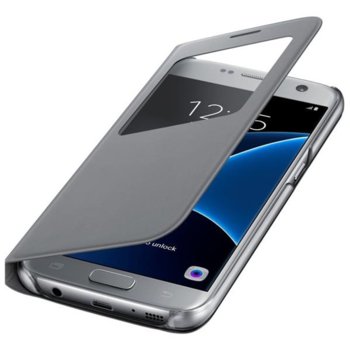 SViewCover Samsung G930 за Galaxy S7, 5.1" (12.95 cm), сив image