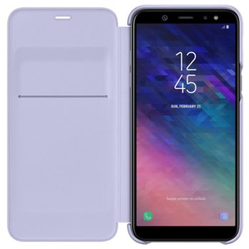 Samsung Galaxy A6 (2018), Flip Wallet Cover Violet