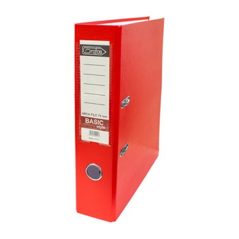 Класьор Grafos Basic PP, за документи с формат до A4, дебелина 8см, червен | JAR Computers Класьор Grafos Basic PP A4 8см червен
