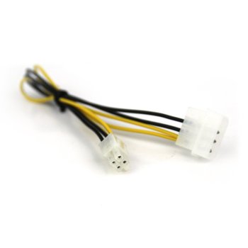 Захранващ кабел VCom CE309 4pinMolex(м)-4pin ATX(м), 0.2m | JAR Computers VCom CE309 4pinMolex(м)-4pin ATX(м)