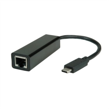 Мрежови адаптер Value 12.99.1115, от USB C(м) към RJ45(ж), черен | JAR Computers Roline Value 12.99.1115