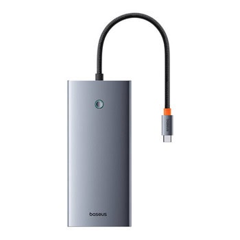 Докинг станция Baseus PortalJoy Series (BASB00030708811-00), от USB-C към 1x USB-C (PD), 1x USB-C, 3x USB-A. 2x HDMI, 1x VGA, 1x AUX, 1x RJ45, 1x SD четец, 1x microSD четец, сива | JAR Computers Baseus PortalJoy Series 13-in-1 Hub B00053002811-0