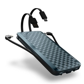 Външна батерия/power bank/ iWalk Scorpion 12000X Blue (UBT12000X-012A), 12 000mAh, синя, 1x USB Micro, 1x USB-C, 1x Lightning | JAR Computers iWALK Scorpion 12000X Blue UBT12000X-012A