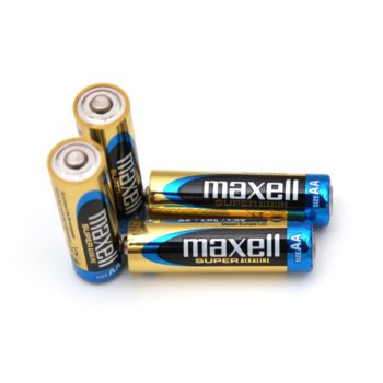 Батерии алкални Maxell Super AA, 1.5V, 4 бр.