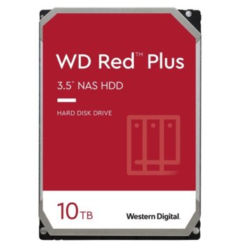 Твърд диск 10TB WD Red Plus NAS, SATA 6Gb/s, 5400 rpm, 256MB кеш, 3.5" (8.89 cm) | JAR Computers Western Digital Red Plus NAS 10TB WD101EFAX