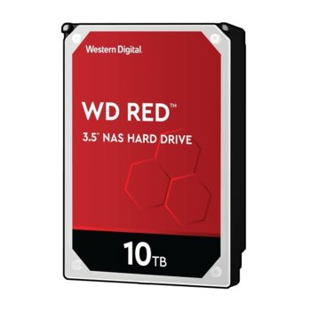 Твърд диск 10TB WD Red NAS, SATA3 6 Gb/s, 5400rpm, 256MB, 3.5" (8.89 cm) | JAR Computers Western Digital RED 10TB SATA3 5400 256MB