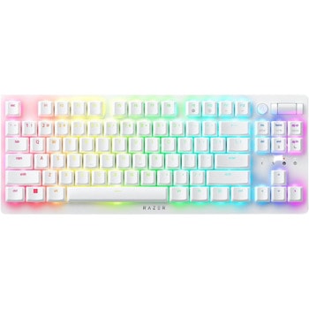 Клавиатура Razer DeathStalker V2 Pro Tenkeyless (RZ03-04373500-R3M1), безжична/жична, Bluetooth, Wireless, гейминг, Razer Linear Optical суичове, RGB подсветка, бяла, USB type-C | JAR Computers Razer DeathStalker V2 Pro Tenkeyless RZ03-04373500