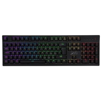 Клавиатура Xtrfy K2 RGB, гейминг, механична, Kailh Red механични суичове, RGB подсветка, черна, USB image