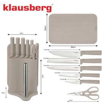 комплект ножове klausberg kb 7978 части бежови | JAR Computers комплект ножове klausberg kb 7978 части бежови